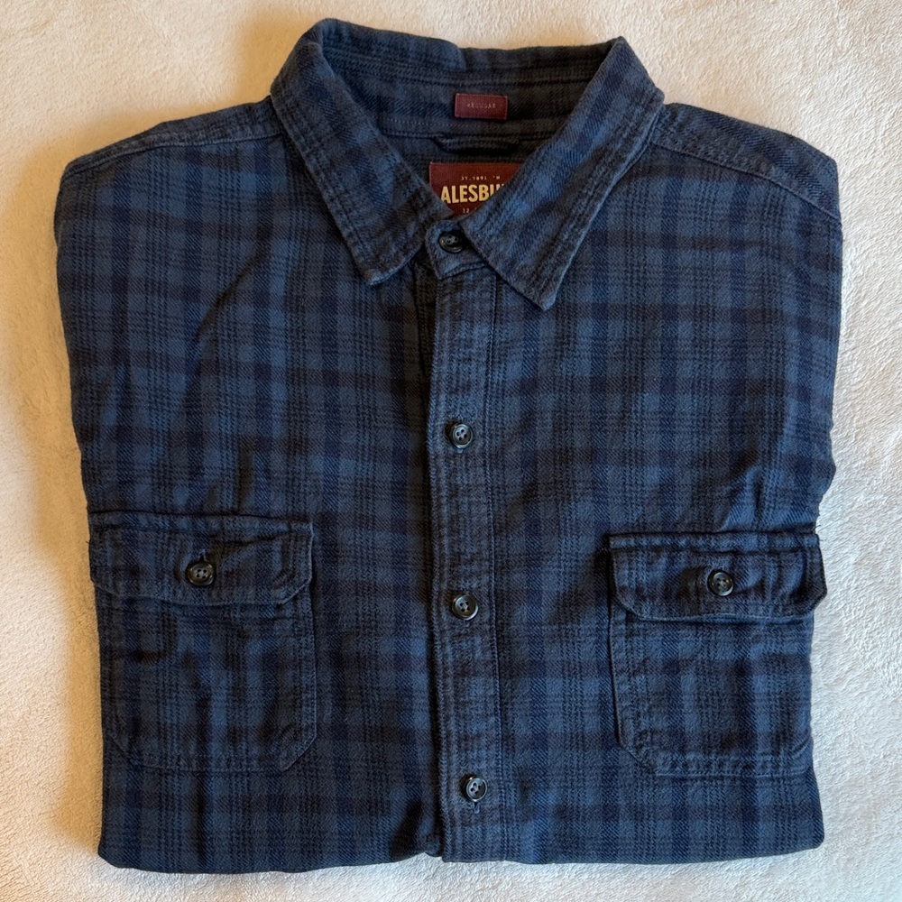 ALESBURY Blue Plaid Button-Up Shirt